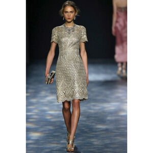 Marchesa Gold Womens Fashion Collection dress Size 2 K1007